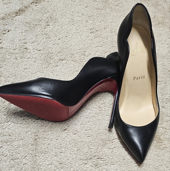 Christian Louboutin Hotchicks size 36.0 (6.0 us). Worn twice. Vibram to protect. - Picture 2 of 7